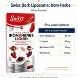 Swiss Bork Liposomal Iron + Herbs Kiraz Aromalı Sıvı Takviye