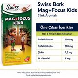 Swiss Bork Mag+Focus Kids Çilek Aromalı Sıvı Takviye