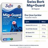 Swiss Bork Mig+Guard Magnezyum ve Koenzim Q10 60 Kapsül