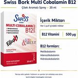Swiss Bork Multi Cobalamin B12 Çilek Aromalı Sprey 20 ml