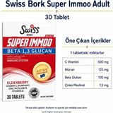 Swiss Bork Super Immoo Adult Beta Glukan 30 Tablet