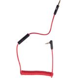 Swiss CHARGER 3.5 mm Mikrofonlu 1 mt Kırmızı Ses Kablosu