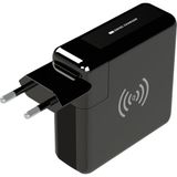 Swiss Charger SCC-30093 Powerbank Özellikli 2x USB Çıkışlı 2.4A Kablosuz Duvar Şarj Aleti