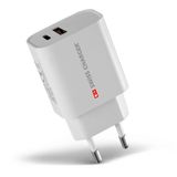 Swiss Charger SCH-40029 20 w Type-C ve Usb 2 Çıkışlı Hızlı Şarj Adaptörü