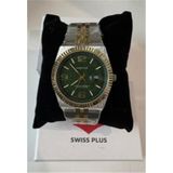 swiss plus man erkek kol saati watch premium seri model-3 st3450ags green-gold - Yok