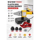 SwissTron 2000W Pprc Eco Seri Boru Kaynak Makinesi 20-25-32 mm 3 Paftalı Isı Ayarlı Makaslı Çantalı Set