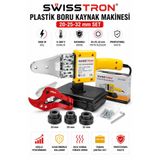 SwissTron Pprc Plastik Boru Kaynak Makinesi Seti 20-25-32 mm Pafta Isı Ayarlı Boru Makaslıtaşıma Çantalı