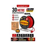 Swisstron Sws30mek 30 Metre Makaralı Uzatma Kablosu 3x2,5 Mm² 4 Prizli Bakır Sargılı Çok Yönlü 30 M