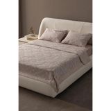 Swita Anna Delux Çift Kişilik Çok Amaçlı Yatak Örtüsü Seti Gri Pamuk Nevresim Takımı Günlük 220X240 - Bej - Krem - 220 x 240 cm