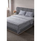 Swita Çift Kişilik Nakışlı Yatak Örtüsü Seti Şönil Kumaş Punch Nakışlı 240X260CM - Beyaz - 240 x 260 cm