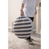 Swita Home Dekoratif Çok Amaçlı Yer Bahçe Balkon Kamp Minderi - 60 x 60 cm - Beyaz - Açık Mavi