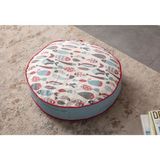 Swita Home Dekoratif Çok Amaçlı Yer Bahçe Balkon Kamp Minderi - 60 x 60 cm - Kırmızı - Mavi