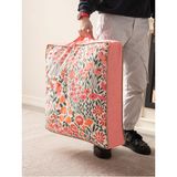 Swita Home Dekoratif Çok Amaçlı Yer Balkon Bahçe Kamp Minderi 60 x 60 - 60 x 60 cm - Pembe - Beyaz