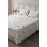 Swita Seren Desen Çift Kişilik Nakışlı Yatak Örtüsü Seti Şönil Kumaş Punch Nakışlı 240X260CM - Antrasit - Gri - 240 x 260 cm