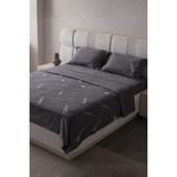 Swita Seren Desen Çift Kişilik Nakışlı Yatak Örtüsü Seti Şönil Kumaş Punch Nakışlı 240X260CM - Beyaz - Kahverengi - 240 x 260 cm