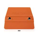 Switch Card Oval Kare Ragle Ppf/Tph Cam Filmi Çekme Uygulama Aparatı Teflonlu 95A Sertlik 10X9cm Turuncu