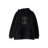 Switch On Off Elektrik Şalter Tasarımlı Baskılı Siyah Hoodie