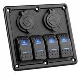 Switch Panel 4'Lü 12V Usb