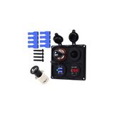 Switch Panel 4'Lü Marin Usb Voltmetre + S.çakmaklık + Çakmaklık