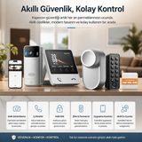 Switchbot Görüntülü Zil ve Akıllı Kilit Seti "telefon Yanınızda Değilken De Kapıyı Görün" - Siyah - Beyaz