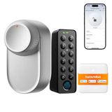 Switchbot Wifi Smart Lock Ultra, Dokunmatik Ekran Tuş Takımı, Kapı Sürgü Kilitleri, Akıllı Kapı Kilidi, Elektronik Kapı Kilidi, Uygulama Aracılığıyla Kapı Açıcı,Parmak İzi,Kod,Alexa, Google, Matter'ı