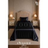 SWOORD Home Tek Kişilik Saten Nevresim Takımı (3lü Tam Set) + Hediye Saten Saç Tokası