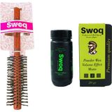 Swoq Saç Şekillendirici Pudra Wax No:1 - Profesyonel Saç Fırçası - Kahverengi