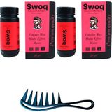 Swoq Saç Şekillendirici Pudra Wax No:3 20 gr x 2 Adet - Şekil Tarağı - Siyah