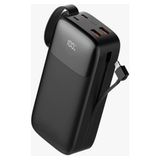 Sword 30000 Mah Pd 22.5 W Hızlı Şarj Kendinden Kablolu Type-C & Lightning Powerbank Siyah Sw-30Po3