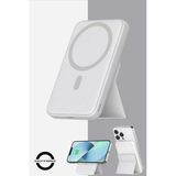 Sword Magsafe Powerbank 7000Mah 20W Hızlı Şarj Standlı Ve Taşınabilir İphone Ve Android Uyumlu Beyaz Sw-Mgsf7