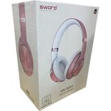 Sword SW-9001 Kulak Üstü Kablosuz Bluetooth Kulaklık ve Hoparlör - Pembe