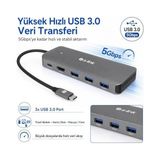 SWV-USBC036 6'sı 1 Arada Usb-C Hub, HDMI 4k, USB 3.0, Pd 3.0 Hızlı Şarj, Usb-C 3.1 M.2 SSD Okuyucu, Metal Gövde Type-C Çoklayıcı Adaptör, Laptop ve MacBook Uyumlu
