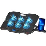 Sx-35 Snower 6 Fanlı 9-15,6 Inç Notebook Soğutucu Stand Telefon Standlı Siyah