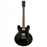 SX SEL6BK Semi Hollow 335 Style Elektro Gitar (Black)