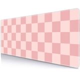 Sxckang Pastel Pembe Masa Örtüsü, Damalı Desenli Ekstra Büyük Mouse Pad, Masa Koruyucu Pedi, İş Ev Dekoru için Masa Yazma Matı, Bilgisayar Dizüstü Bilgisayar için Kaymaz Kauçuk Oyun Fare Altlıkları,