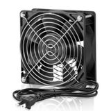 SXDOOL EC Soğutma Fanı, 120mm 12cm Fan, 120mm 38mm AC 110V 115V 120V 220V 240V, Çift Bilyalı Rulman, Büyük Hava Akımı CFM