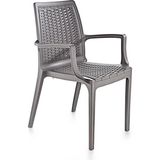 SY-2524 Örgü Desenli Rattan Bahçe Koltuk Sandalye 4'lü Set