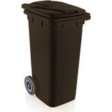 SY-6506 Eko Tekerlekli Kapaklı Plastik Çöp Konteyneri 120 Lt Siyah
