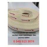 SY ETİKET Pamuklu 3 CM EN-10 MT UZUNLUK Etiketler ve Şeritler, Kişiselleştirilmiş Yazı Marka Etiketler