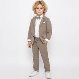 Sy Store Keten Ceketli Salaş Erkek Çocuk Takım - 7 Yaş - Kahverengi