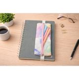 Syaze Fermuarlı Defter Üstü Kalemlik %100 Pamuk Sulu Boya Desenli Renkli 20 cm