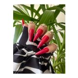 SYBELLE KOZMETİK Sybelle Kozmetik 20 Adet Kırmızı Stiletto Takma Tırnak