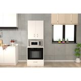 Sybil Çok Amaçlı Dolap-Mikrodalga-Erzak-Airfryer-Mutfak-Kiler Dolabı-Kahve Köşesi-Beyaz