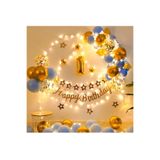SYC GROSS 1 Yaş Doğum Günü Seti Mavi Gold Konsept Peri Led 1*2*3*4*5*6*7*8*9 Yaş Seçebilirsiniz