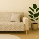 SYCAMORE HOME Koltuk Örtüsü 175x215 cm Kaymaz Şönil Kumaş Yıkanabilir Çekyat Kanepe Örtüsü - 175 x 215 cm - Taş