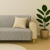 SYCAMORE HOME Premium Şönil Koltuk Örtüsü 175x215 cm, Kaymaz Jakarlı Dokuma, Yıkanabilir Lüks Çekyat ve Kanepe Şalı (GRİ)