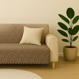 SYCAMORE HOME Premium Şönil Koltuk Örtüsü 175x215 cm, Kaymaz Jakarlı Dokuma, Yıkanabilir Lüks Çekyat ve Kanepe Şalı (VİZON)