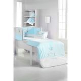 SYDNEY Bebek 4lü Uyku Seti %100 Pamuk 100x135cm Mint Dolly Nevresim Takımı 70x140 Lastikli Çarşaf