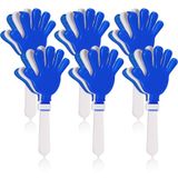 Syhood 6 Adet El Clappers 7,5 inç Gürültü Yapıcı Parti Tercihleri Plastik Clapper Spor Etkinlikleri Futbol Basketbol Oyunu için Şerefe Doğum Günü Süslemeleri Hediye Malzemeleri (Mavi ve Beyaz)