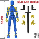 SYK Design 13 Dummy Mavi Sarı Hareketli Eklemleri Oyun Figürü Hediyelik Aksiyon Oyuncak
